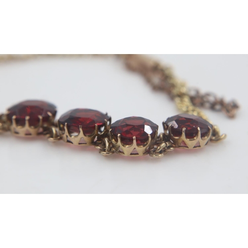 4 - Victorian gold and garnet bracelet, unmarked, 5.8g. UK P&P Group 1 (£16+VAT for the first lot and £2... 