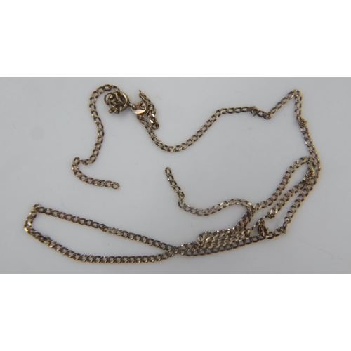 44 - 9ct gold chain, broken, 2.8g. UK P&P Group 0 (£6+VAT for the first lot and £1+VAT for subsequent lot... 