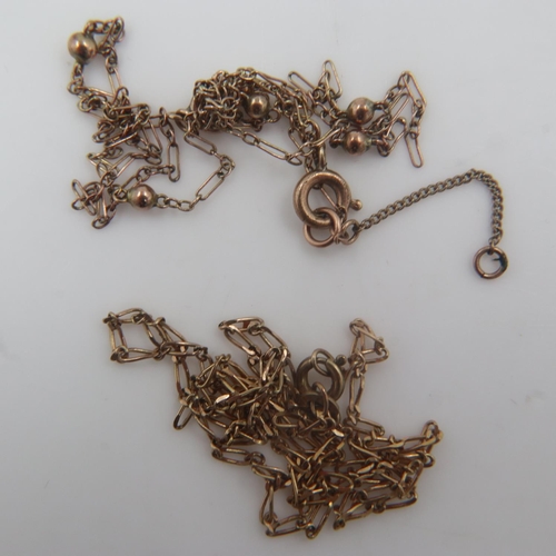 9 - Three damaged 9ct gold chains, combined 4.9g. UK P&P Group 0 (£6+VAT for the first lot and £1+VAT fo... 