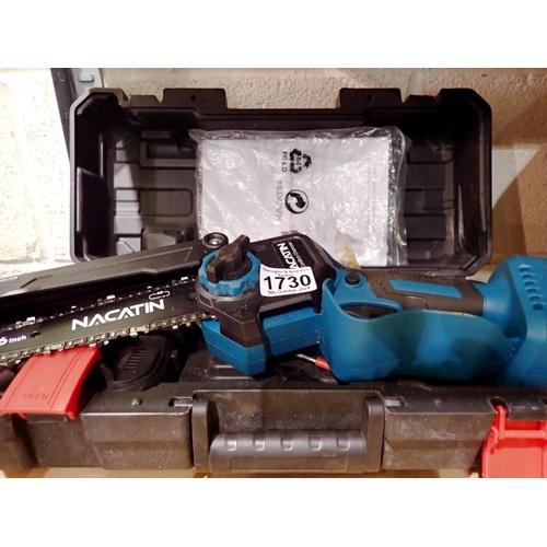 1730 - Boxed Nacatin mini chainsaw. Not available for in-house P&P