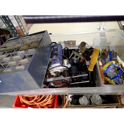 1872 - Mixed items including a Ferm router. All electrical items in this lot have been PAT tested for safet... 