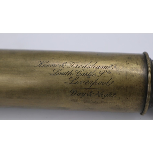 106 - Keen & Frodsham of Liverpool, Day & Night marine telescope, extended length 90cm. UK P&P Group 3 (£3... 