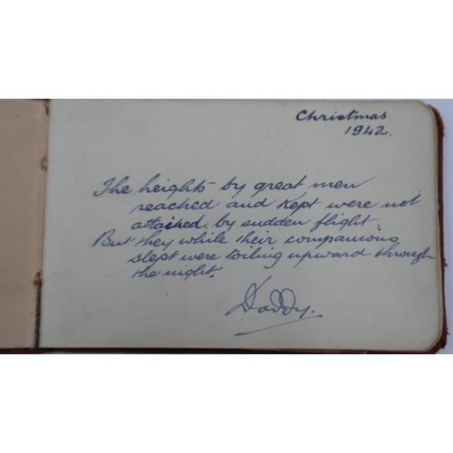 110 - 1940's autograph album, signatures include Dennis Compton and Irene Hervey. UK P&P Group 1 (£16+VAT ... 