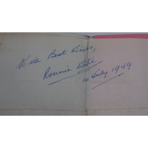 110 - 1940's autograph album, signatures include Dennis Compton and Irene Hervey. UK P&P Group 1 (£16+VAT ... 