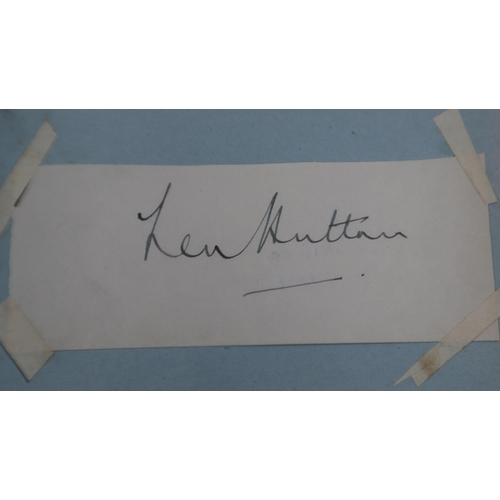 110 - 1940's autograph album, signatures include Dennis Compton and Irene Hervey. UK P&P Group 1 (£16+VAT ... 