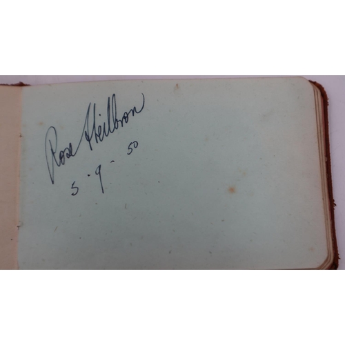 110 - 1940's autograph album, signatures include Dennis Compton and Irene Hervey. UK P&P Group 1 (£16+VAT ... 