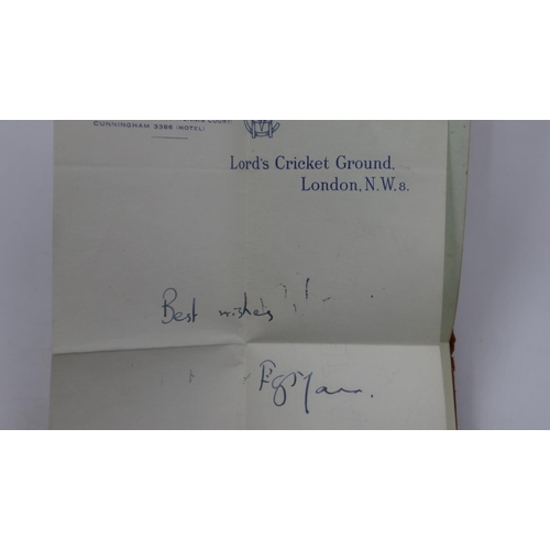 110 - 1940's autograph album, signatures include Dennis Compton and Irene Hervey. UK P&P Group 1 (£16+VAT ... 