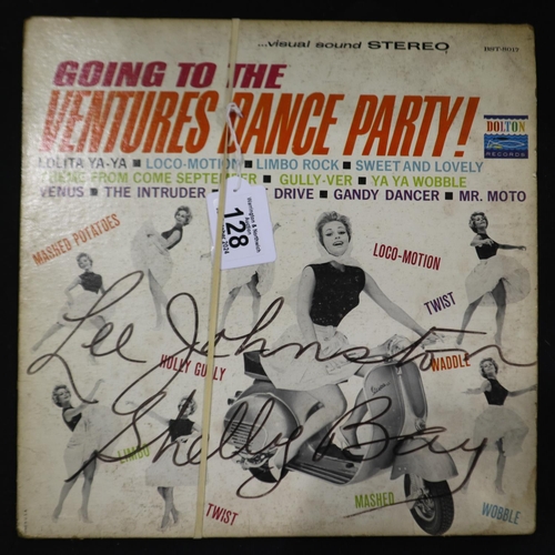 128 - 'Going To The Ventures Dance Party' LP, signed by  Lee Johnston and Shelley Bay. UK P&P Group 2 (£20... 