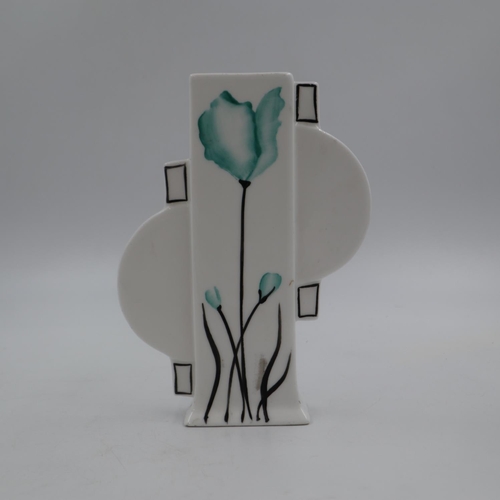 135 - Emma Bailey Art Deco style vase, H: 20 cm. UK P&P Group 1 (£16+VAT for the first lot and £2+VAT for ... 