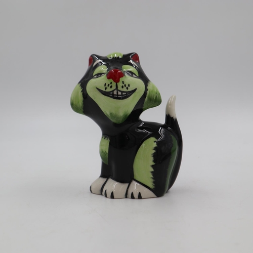 148 - Lorna Bailey cat, Growler, no cracks or chips, H: 13 cm. UK P&P Group 1 (£16+VAT for the first lot a... 