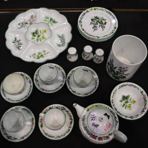 152 - Royal Worcester tea and dinnerware in the Herbs pattern. Not available for in-house P&P