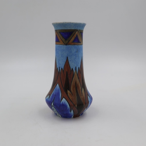 154 - Clews and Co, Chameleon ware Art Deco vase, H: 18.5cm. In good order, no issues noted. UK P&P Group ... 