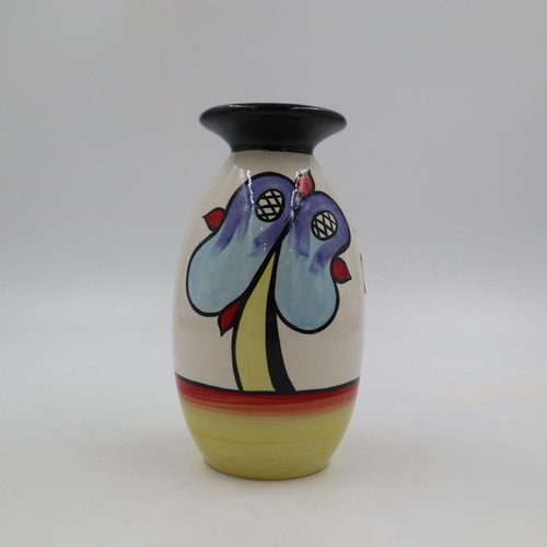 155 - Lorna Bailey vase in the Lakeside pattern, no cracks or chips, H: 21 cm. UK P&P Group 2 (£20+VAT for... 