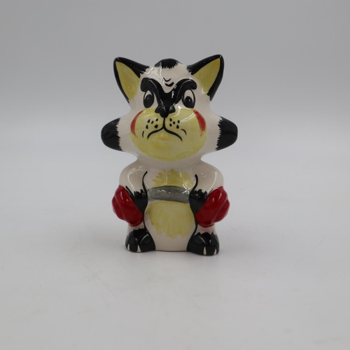 159 - Lorna Bailey cat, Arnie, no cracks or chips, H: 12 cm. UK P&P Group 1 (£16+VAT for the first lot and... 