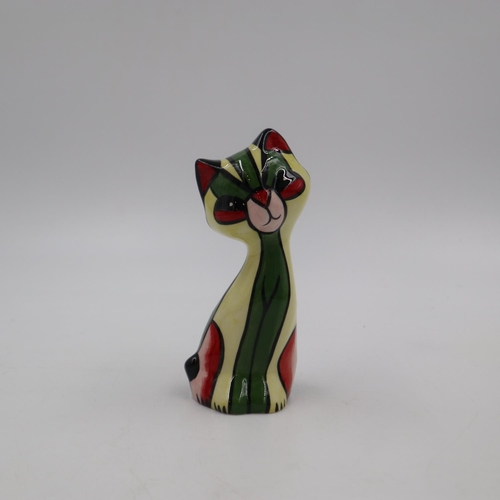 166 - Lorna Bailey cat, Miss Prim, no cracks or chips, H: 15 cm. UK P&P Group 1 (£16+VAT for the first lot... 