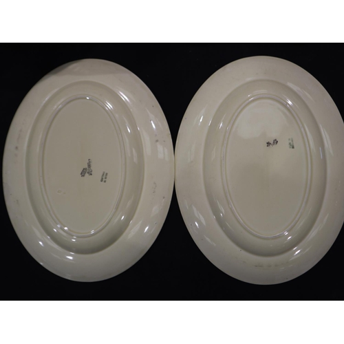 167 - Two Clarice Cliff large oval platters with floral decoration, largest D: 36 cm. Not available for in... 