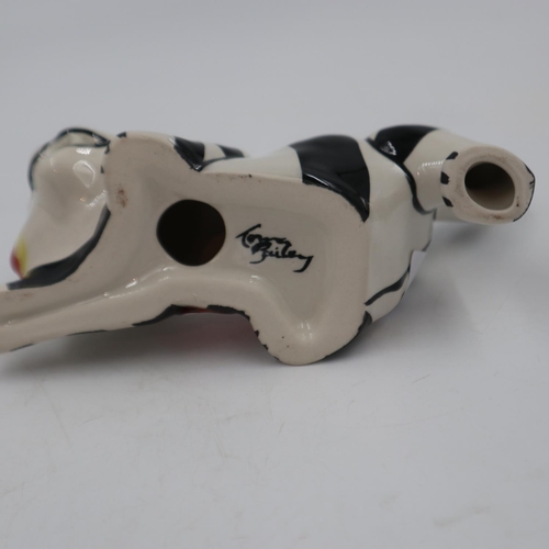 171 - Lorna Bailey cat, Cruella, no cracks or chips, L: 19 cm. UK P&P Group 1 (£16+VAT for the first lot a... 