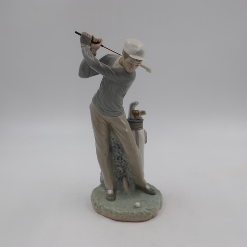 180 - Lladro male golfer, no chips or cracks. UK P&P Group 2 (£20+VAT for the first lot and £4+VAT for sub... 