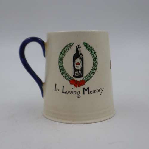 183 - Carlton Ware hangman mug, no cracks or chips, H: 10 cm. UK P&P Group 1 (£16+VAT for the first lot an... 