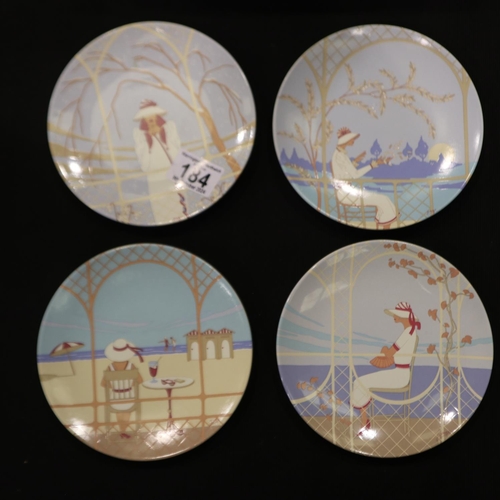 184 - Four Poole Pottery Seasons plates, D: 15 cm. UK P&P Group 2 (£20+VAT for the first lot and £4+VAT fo... 