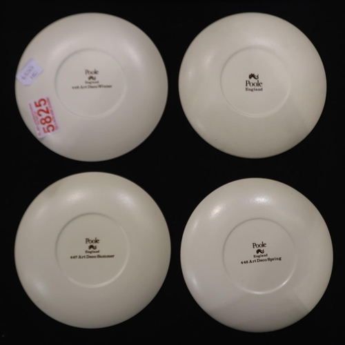 184 - Four Poole Pottery Seasons plates, D: 15 cm. UK P&P Group 2 (£20+VAT for the first lot and £4+VAT fo... 