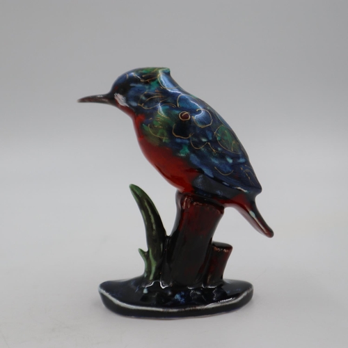 185 - Anita Harris kingfisher, signed in gold, no cracks or chips, H: 14 cm. UK P&P Group 1 (£16+VAT for t... 