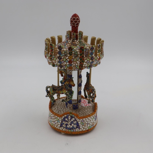 188 - Barcino, mosaic musical carousel. UK P&P Group 2 (£20+VAT for the first lot and £4+VAT for subsequen... 