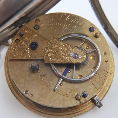 58 - Thomas Carre of Runcorn: hallmarked silver key-wind pocket watch, Chester assay 1792, not working. U... 