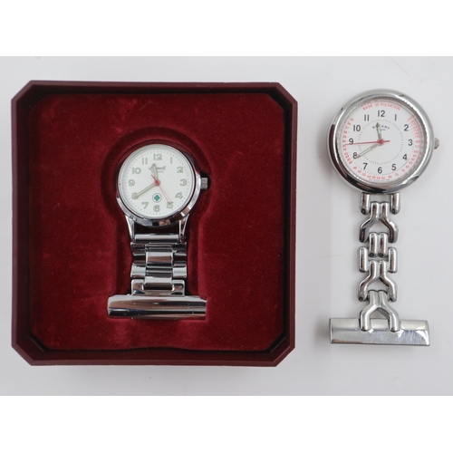 63 - Two nurses lapel watches, Ingersoll (boxed) and Rotary. UK P&P Group 1 (£16+VAT for the first lot an... 