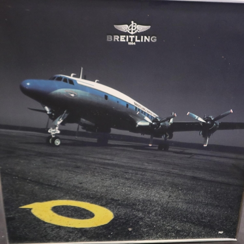 68 - Breitling: large dealers POS display sign, double sided with 3D moulded aircraft engine and logo to ... 