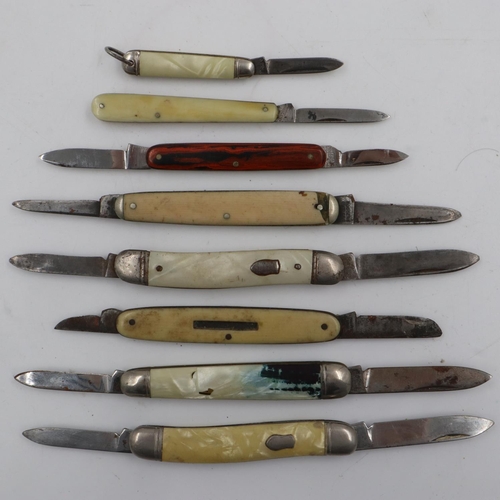 76 - Eight folding fruit knives. UK P&P Group 1 (£16+VAT for the first lot and £2+VAT for subsequent lots... 