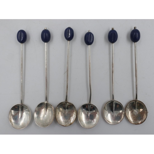 86 - Set of six silver coffee spoons, combined 32g. UK P&P Group 1 (£16+VAT for the first lot and £2+VAT ... 