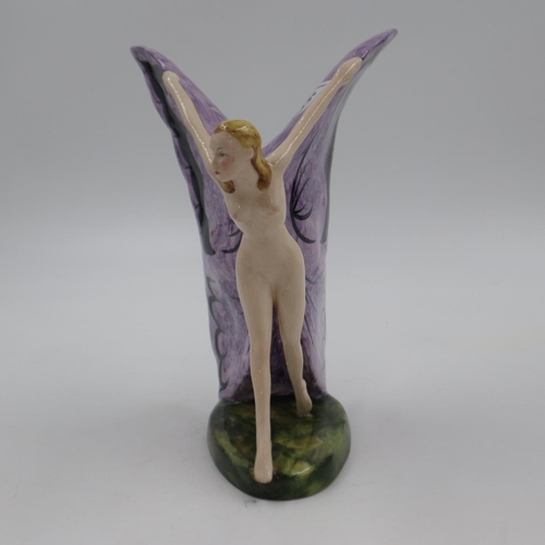 205 - Carlton Ware Butterfly Girl Show Special, no cracks or chips, H: 24 cm. UK P&P Group 2 (£20+VAT for ... 