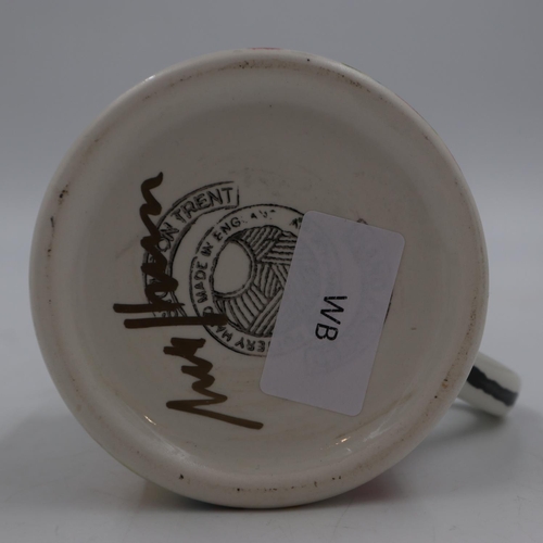 209 - Anita Harris Fusion Splash mug, signed in gold, no cracks or chips, H: 10 cm. UK P&P Group 1 (£16+VA... 