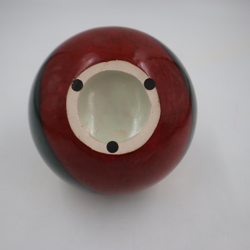 214 - Studio pottery globular vase in the manner of Poole, H: 22 cm. UK P&P Group 2 (£20+VAT for the first... 