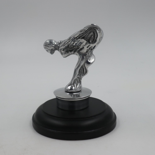 244 - Chrome flying lady on base, H: 16 cm. UK P&P Group 2 (£20+VAT for the first lot and £4+VAT for subse... 