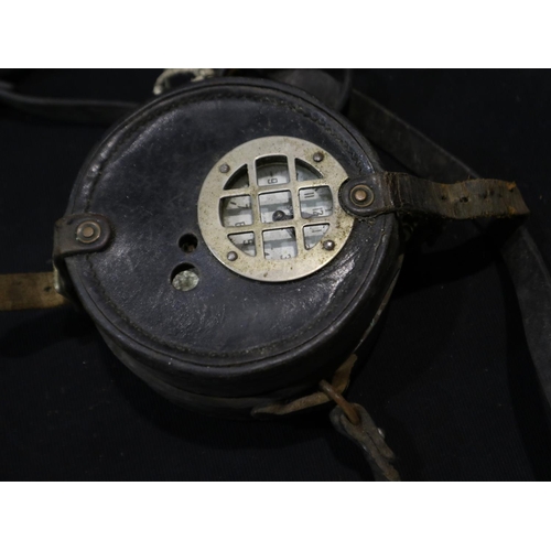 264 - Smiths leather cased Watchmans clock. UK P&P Group 2 (£20+VAT for the first lot and £4+VAT for subse... 