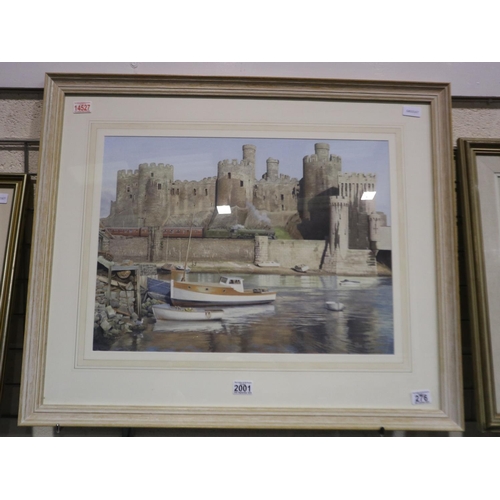 276 - Ifor Pritchard (1940-2010): oil on board, Conway Castle, signed and dated 89, image 60 x 44 cm, over... 