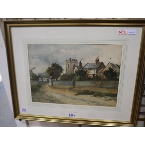 285 - Unattributed early 20th century watercolour, Bidston Old Church (Wirral), unsigned, image 47 x 33 cm... 