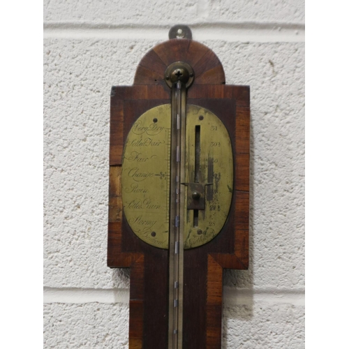 270A - Benbon of Northwood mahogany wall hanging barometer for restoration, H: 89 cm. Not available for in-... 