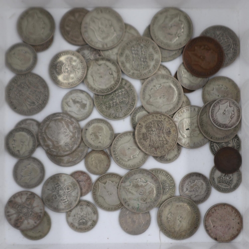 2028 - 490g of pre 1947 silver UK coins. UK P&P Group 1 (£16+VAT for the first lot and £2+VAT for subsequen... 