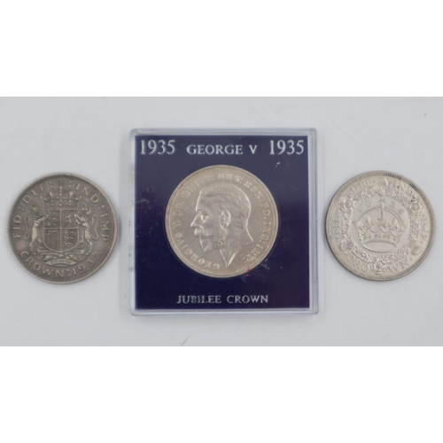 2030 - Three crowns, 1928, 1935 and 1937. UK P&P Group 0 (£6+VAT for the first lot and £1+VAT for subsequen... 