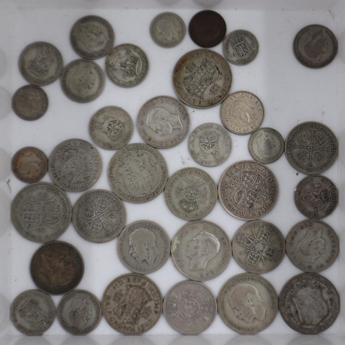 2031 - 300g of pre 1947 silver UK coins. UK P&P Group 1 (£16+VAT for the first lot and £2+VAT for subsequen... 