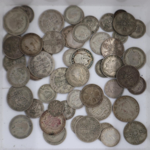 2034 - 475g of pre 1947 silver UK coins. UK P&P Group 1 (£16+VAT for the first lot and £2+VAT for subsequen... 