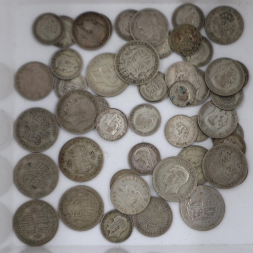 2039 - 390g of pre 1947 silver UK coins. UK P&P Group 1 (£16+VAT for the first lot and £2+VAT for subsequen... 