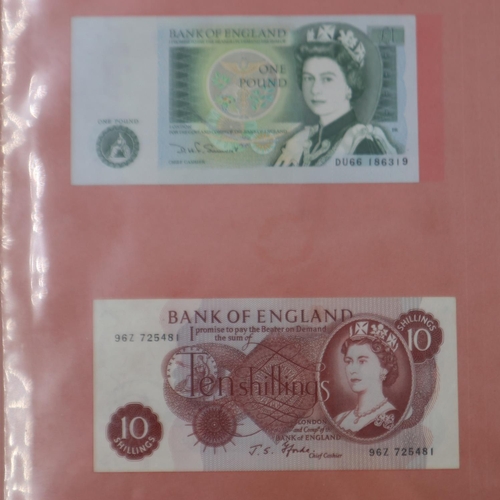 2048 - Four framed banknotes including blue and green Peppiatt £1. UK P&P Group 1 - without frames (£16+VAT... 