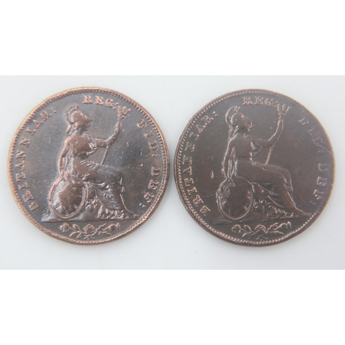 2076 - 1841 & 1847 - farthings of queen Victoria - F. UK P&P Group 0 (£6+VAT for the first lot and £1+VAT f... 