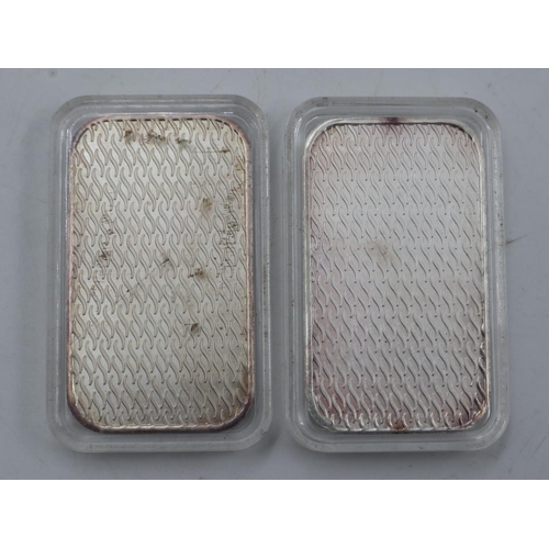 2089 - Two Scottsdale silver 1ozt ingots, each encapsulated. UK P&P Group 0 (£6+VAT for the first lot and £... 