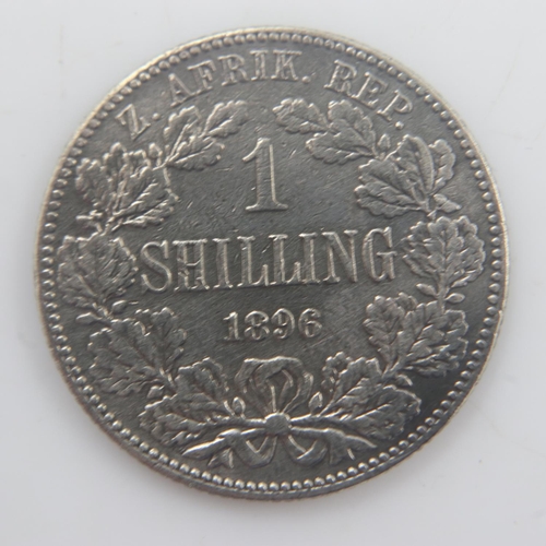 2101 - 1896 - silver shilling of South Africa - VF. UK P&P Group 0 (£6+VAT for the first lot and £1+VAT for... 