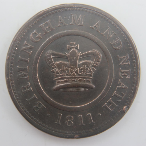 2102 - 1811 - Birmingham and Neath crown penny - VF. UK P&P Group 0 (£6+VAT for the first lot and £1+VAT fo... 